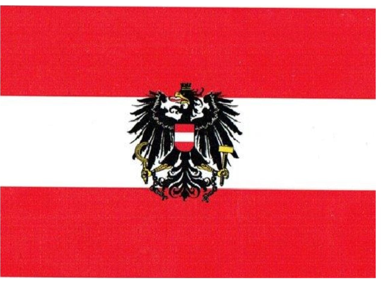 Aufkleber &Ouml;sterreich mit Wappen | 7 x 9.5 cm - Bild 1